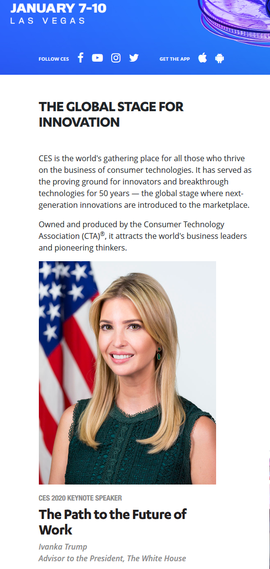 CES Ivanka Trump CES Ivanka Trump